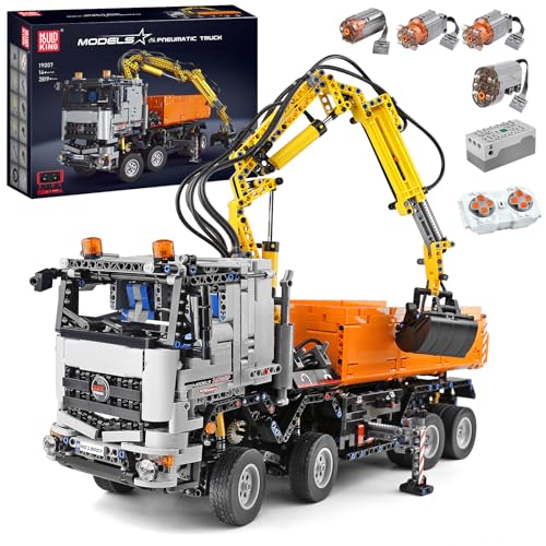 Mould King 19007 Technik Pneumatischer LKW Modellbauset, 2819 Teile Große...