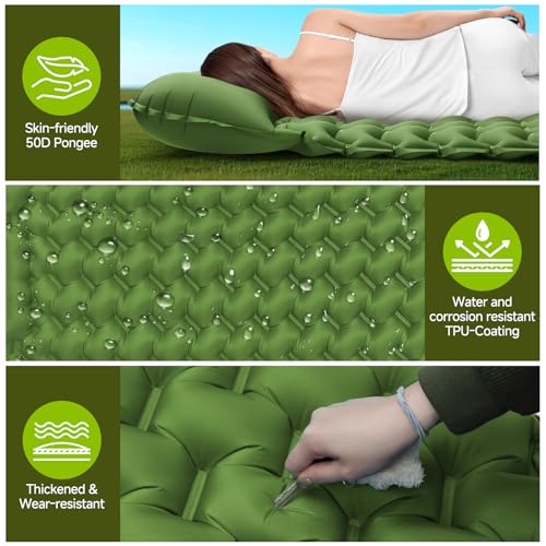 Forrinx Materassino Da Campeggio Autogonfiante 2 Persone Ultraleggero 200 * 130CM Materasso Doppio Impermeabile Per Esterni, Escursioni, Tenda, Spiaggia - 5