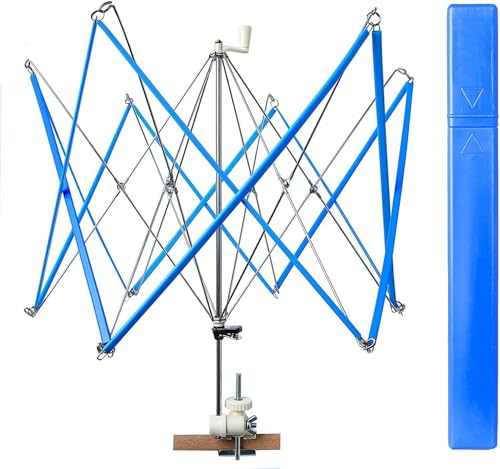 Yarn Swift Yarn Winder Yarn Ball Winder Knitting Yarn Holder Packed in Long Boxes. Blue 42 * 4 * 4