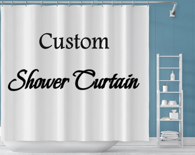 Rideau de douche vague océan 3D 210x175 cm en polyester imperméable