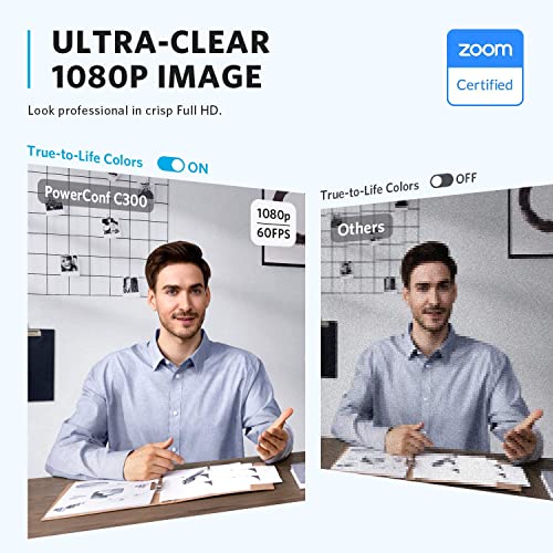 Anker USB-Webcam mit Mikrofon für PC, PowerConf C300 Smart Full HD 1080p Webcam, Rauschunterdrückung, AI-powered Framing… – Bild 3