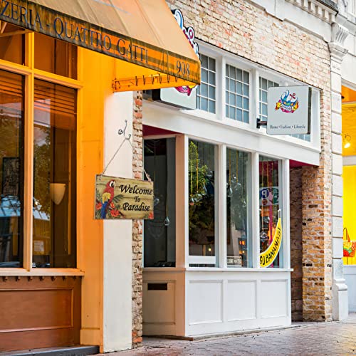 Bestoyard Welcome To Paradise Wooden Signs Hawaiian Luau Summer Beach Party Hanging Sign Wall Sign Decoration #TOP3