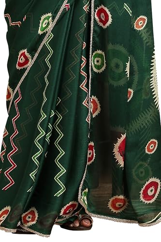 Image of MIRCHI FASHION Women Saree Chiffon Floral Printed | Breathable Festive Occasion Sari for Social Visits with Matching Blouse Piece