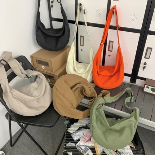 Sac messenger d'étudiant grand format en toile grise à épaule