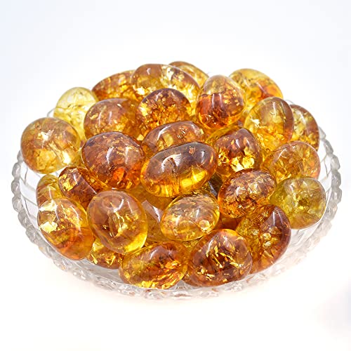 Citrine naturelle pierre ovale lithothérapie circulation immunité Feng Shui