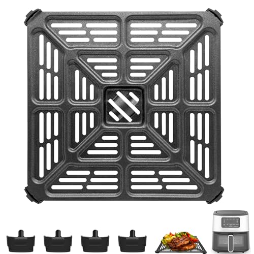 Image of Air Fryer Oven Tray Replacement for Cuisinart AIR-200 6QT Air Fryer oven, Stainless Steel Pan Air Fryer Tray Replacement Air Fryer oven Accessories