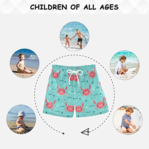 Crab Stars Waves Boy's Swim Trunks Kids Toddler Swim Board Shorts Bathing Suits For Teens Swimwear Swimsuit 3T #TOP5