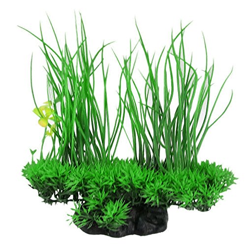 Sanwood Green Artificial Decor Long Leaf Plant Fake Water Grass For Aquarium Fish Tank #TOP9