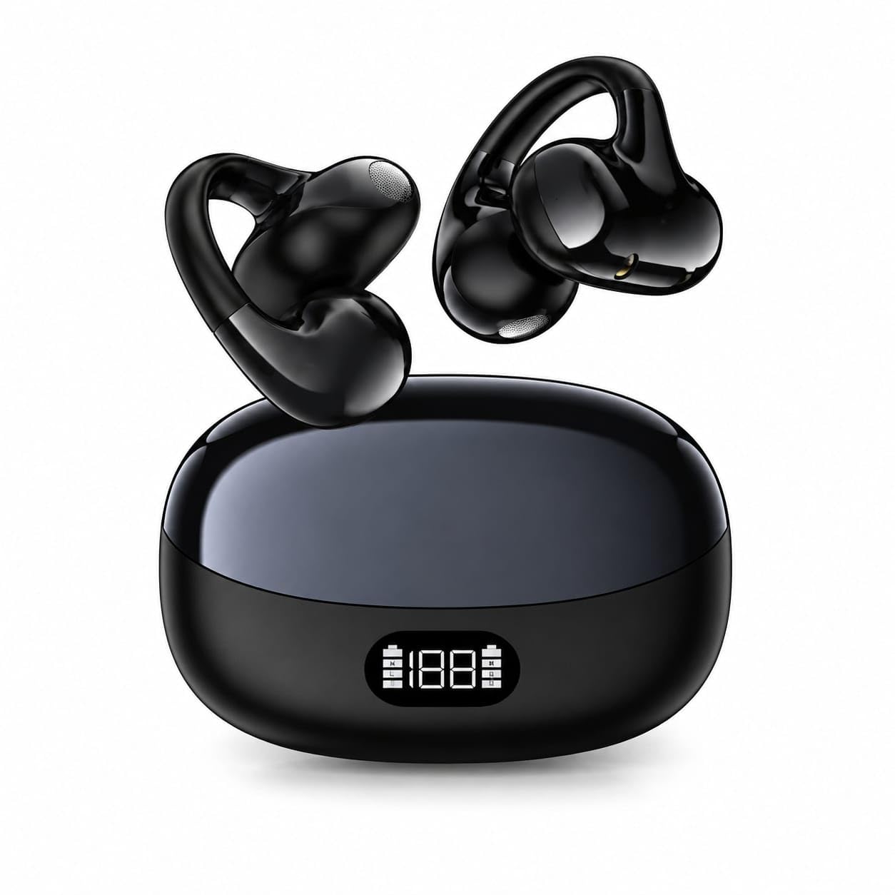 AI Translation Smart Earbuds, Bluetooth 5.4 Wireless Earphones with Real-Time Language Translator, Open-Ear Design, HD Calling, Hi-Fi Stereo Sound, LED Charging Case, Black-image-41