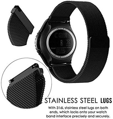 Vista 7 de Correa de reloj milanesa de liberación rápida deportiva de malla metálica para mujeres y hombres, universal de 0.709 in, 0.787 in, 0.866 in