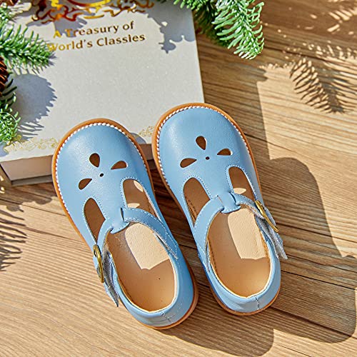 Image of Kiderence Toddler Girl Mary Jane School Uniform Dress Shoes Oxford Flats | Wide Toe Box Great Comfort for Student Shoe and Flower Girl Shoe for Wedding, Parties, Church