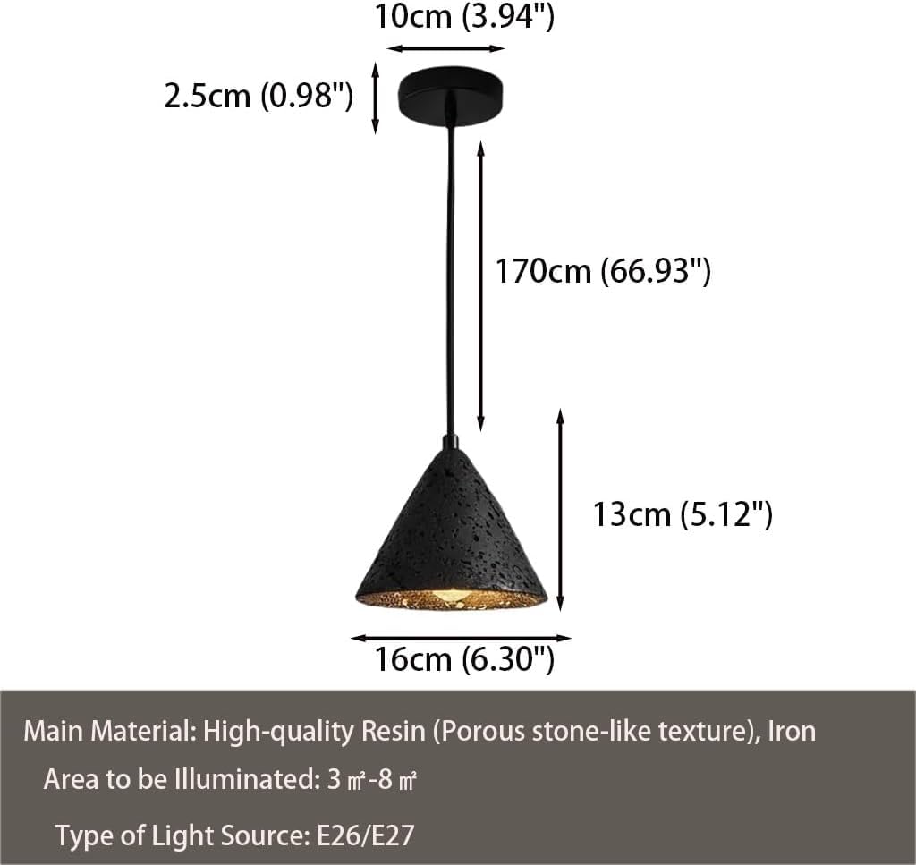 Lampada a sospensione industriale in resina for la camera da letto