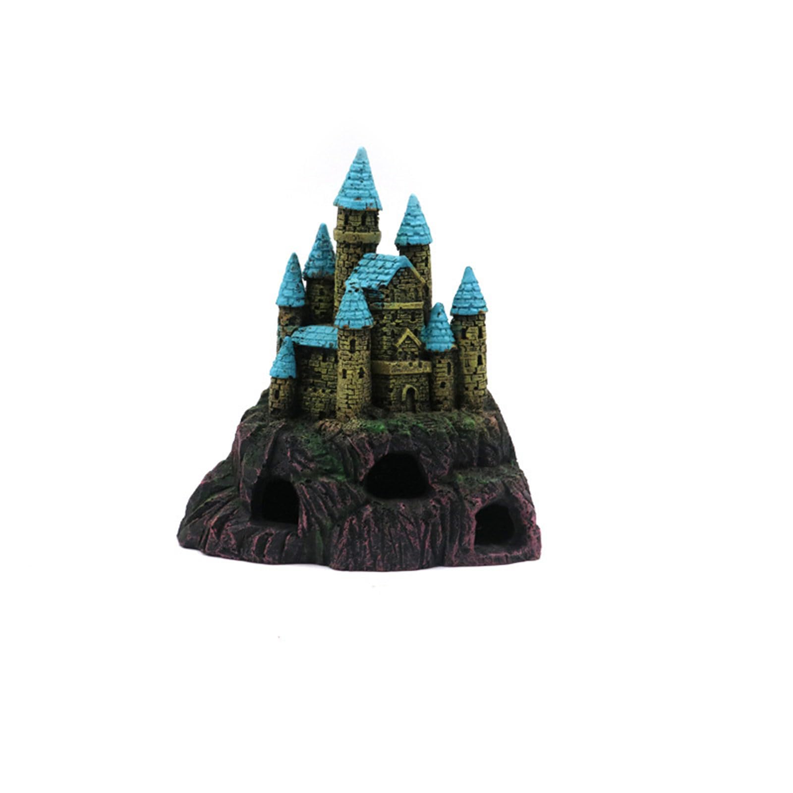 Oxxggkao Exquisite Resin Aquarium Castles Decoration Artistic Underwater Castles Sculpture Fantasy Themed Fish Tanks Accessory Resin Aquarium Decoration Fish Tanks Cave
