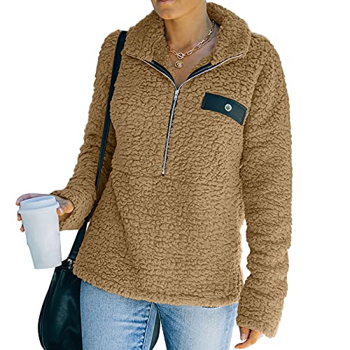 Veste polaire chaude femme col V pour vos promenades hivernales en ville