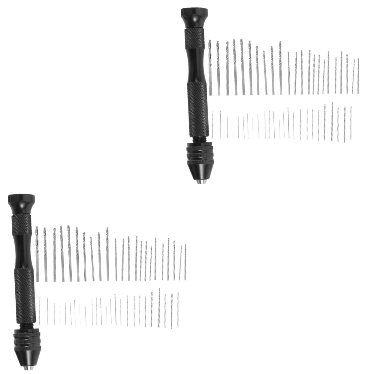 Balacoo 2 Sets Manual Punch Drills for Models Craft Metal Hand Drill Set Easy to Carry and Store