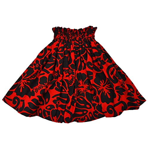 DFギャラリー フラダンス衣装 子供 ケイキ キッズ パウスカート R31B24 55cm丈 B(レッド)（Amazon）