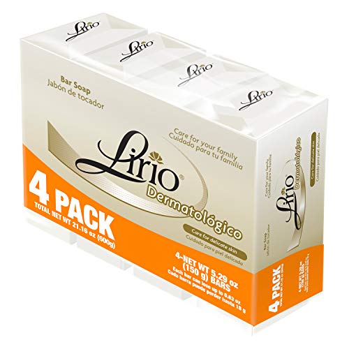 Lirio Dermatológico Jabón en barra, 150g 4 Piezas