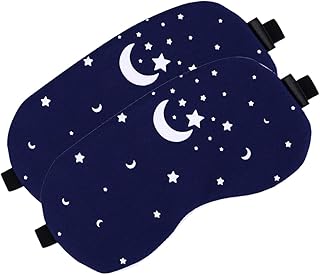 WRITWAA 2 Piezas antifaz para dormir Yoga delicada máscara de ojos para dormir Suave apagón para dormir traviesas máscaras para dormir máscara para dormir Sabana de algodon Color Aleatorio