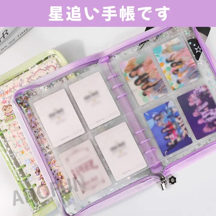 Amazon.co.jp: ADOFUN トレカケース A5サイズ 6穴バインダー 両面4