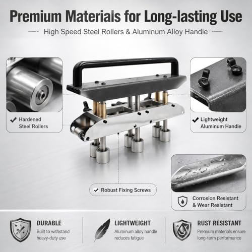 Dobladora de Chapa Metálica, Dobladora de Rodillos para Bordes de 3 Estaciones, Herramienta para Doblar Chapas de Metal para Techos para ángulos de 0 a 90 Grados, 13 a 130 Mm