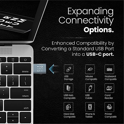 PORTENTUM Adaptador USB C a USB - 3 Unidades 3.0 (3.1) OTG Velocidad 10Gb Cuerpo Premium Zinc con Alta Resistencia al Calor - Adaptador USB a Tipo c de Solo 5 Gramos - imagen 6