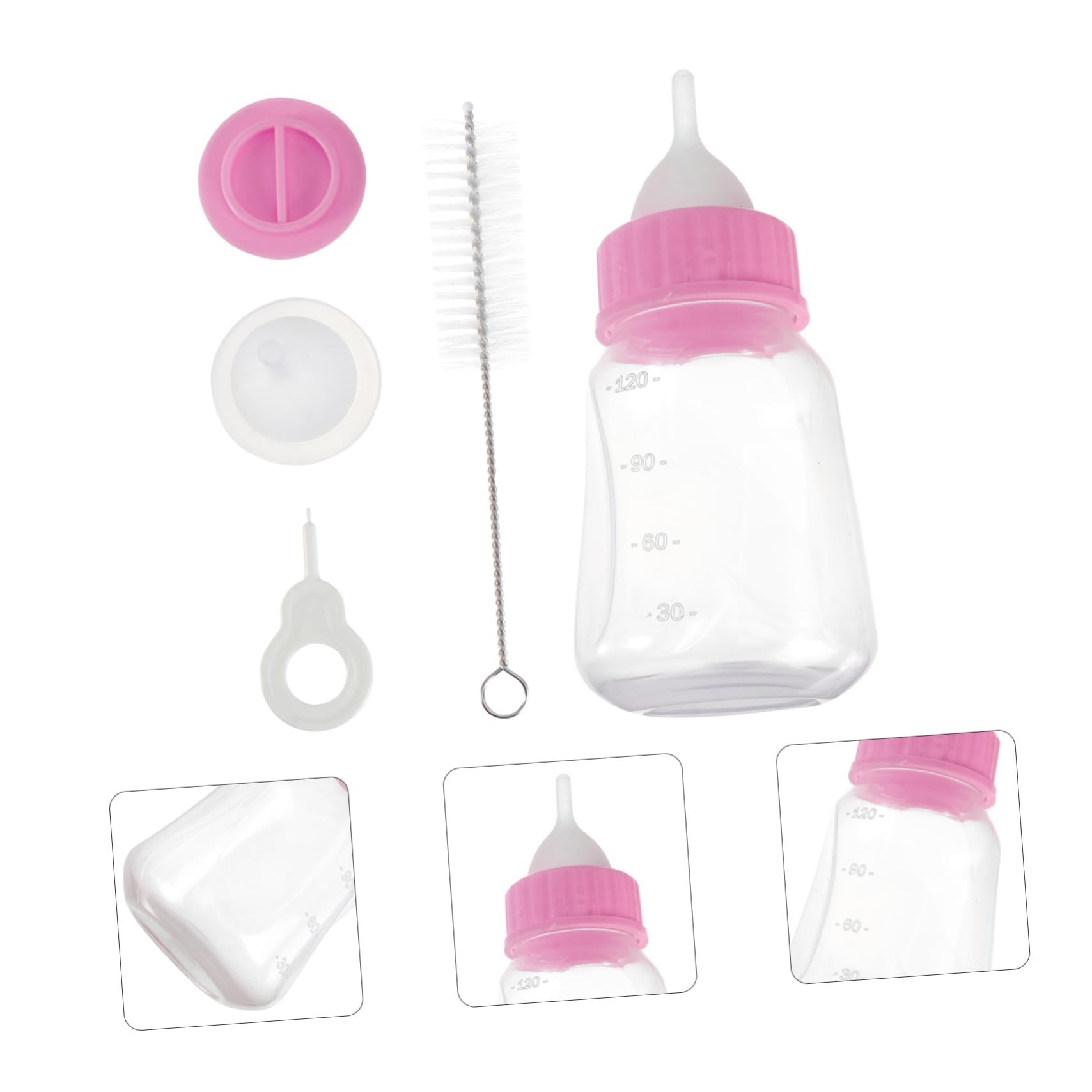 BUGUUYO Food Dispenser Cat Feeder Pet Nursing Bottles 120ml Safe Plastic Bottle