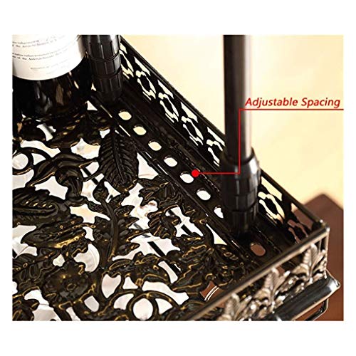 Support à verres à vin suspendu noir, étagère bouteille plafond 150cm