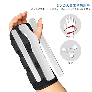 Amazon | 手首 サポーター、手根管保護固定装具、男女兼用、左手