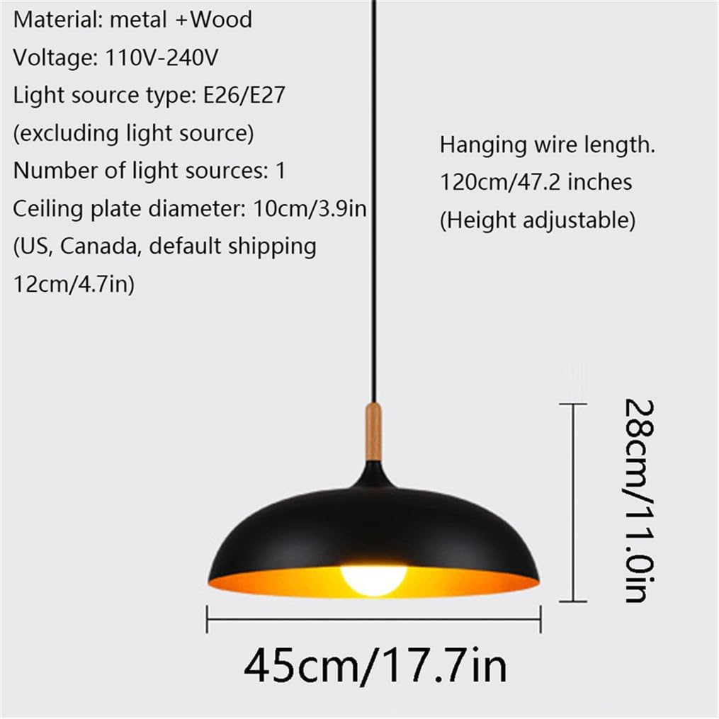 Creative Classic Light Fixture 1 Lightaron Loft Hanging Lamp Metal Aluminum Shade Kitchen Island Ceiling Lights American Industrial Bedroom Dining Room Corridor/K