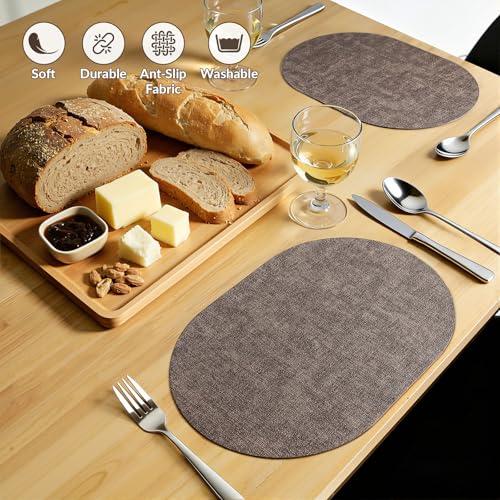homing Heat Resistant Oval Placemats Set of 6, Dark Brown by homing - Used condition - Image 6