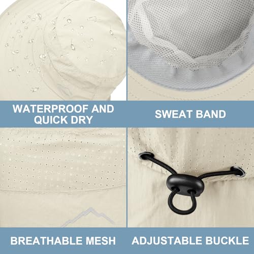 Image of Sun Hat for Men Women with Neck Flap,UPF 50+ UV Protection Fishing Hat