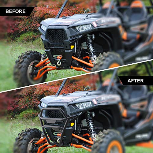 Navifree Front Bumper Fit For Polaris Rzr Xp 1000 (See Fitment) | Heavy-Duty Steel Tubing | Resistant Powder Coating | Fine Textured Black Brush Guard #TOP4