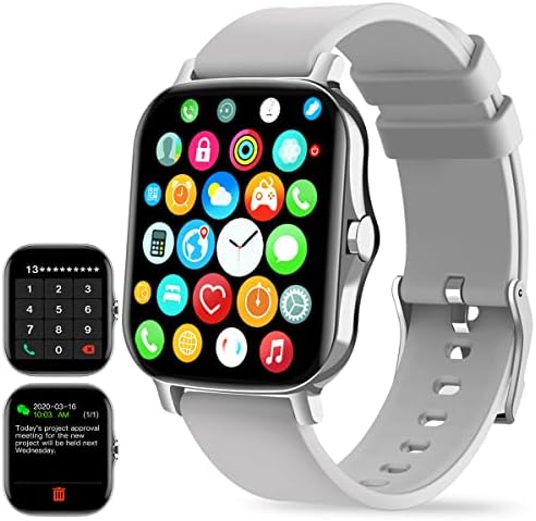 Smart Watch (Answer/Make Calls) , 1.7" Smartwatch with Call and Text Fitness Tracker with Health Date Sleep Monitor IP68 Waterproof Smart Watches for Women Men Android Phones Pedometer Step Counter