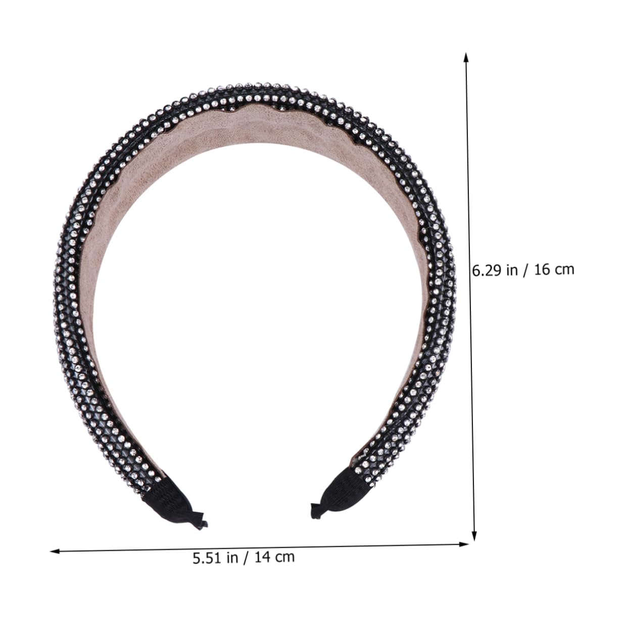 Ipetboom 3pezzi Fascia Per Elegante Con Strass e Ampia Visiera Accessorio Per Semplice e Chic Per Donne e Ragazze Nero