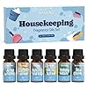 SALKING Set di oli essenziali puliti, set regalo, oli profumati per diffusore, 6 x 10 ml, appena lavati, benvenuto a casa, lenzuola luminose, consigli puliti, brezza fresca, pulito