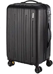 Mala de Bordo em ABS Com 4 Rodas 360 - AeroMalas Chile (Preto)