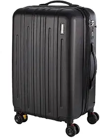 Mala de Bordo em ABS Com 4 Rodas 360 - AeroMalas Chile (Preto)