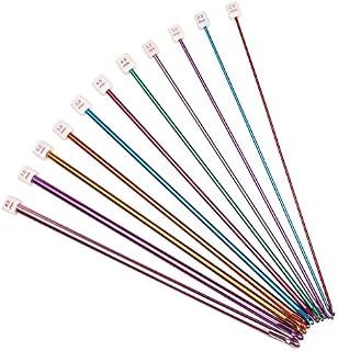11PCS Crochet Hook Set, Tunisian Afghan Knitting Hook Needle Set Colorful Aluminum Knitting Tool Accessories Knit Needle Weaving Tools Sweater Needle Crochet Kits for Beginners, 11 Sizes 2mm-8mm