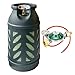 Produktbild Bluecraft Premium Composite 10 kg Eigentums Propangasflasche leer inkl. 50mbar Druckminderer mit Manometer und Gasschlauch 150 cm
