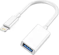 Adaptador de câmera Lightning para USB, conversor de cabo USB OTG certificado pela Apple MFi para iPhone 14 13 12 11 Pro Max XS XR X 8 iPad, suporta câmera, leitor de cartão, pen drive USB