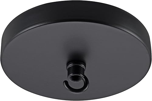 Miniatura 3 de Aspen Creative 21510-11 - Kit de candelabro contemporáneo y toldo con gancho para cuello, negro mate, diámetro de 4-34 pulgadas, orificio central de