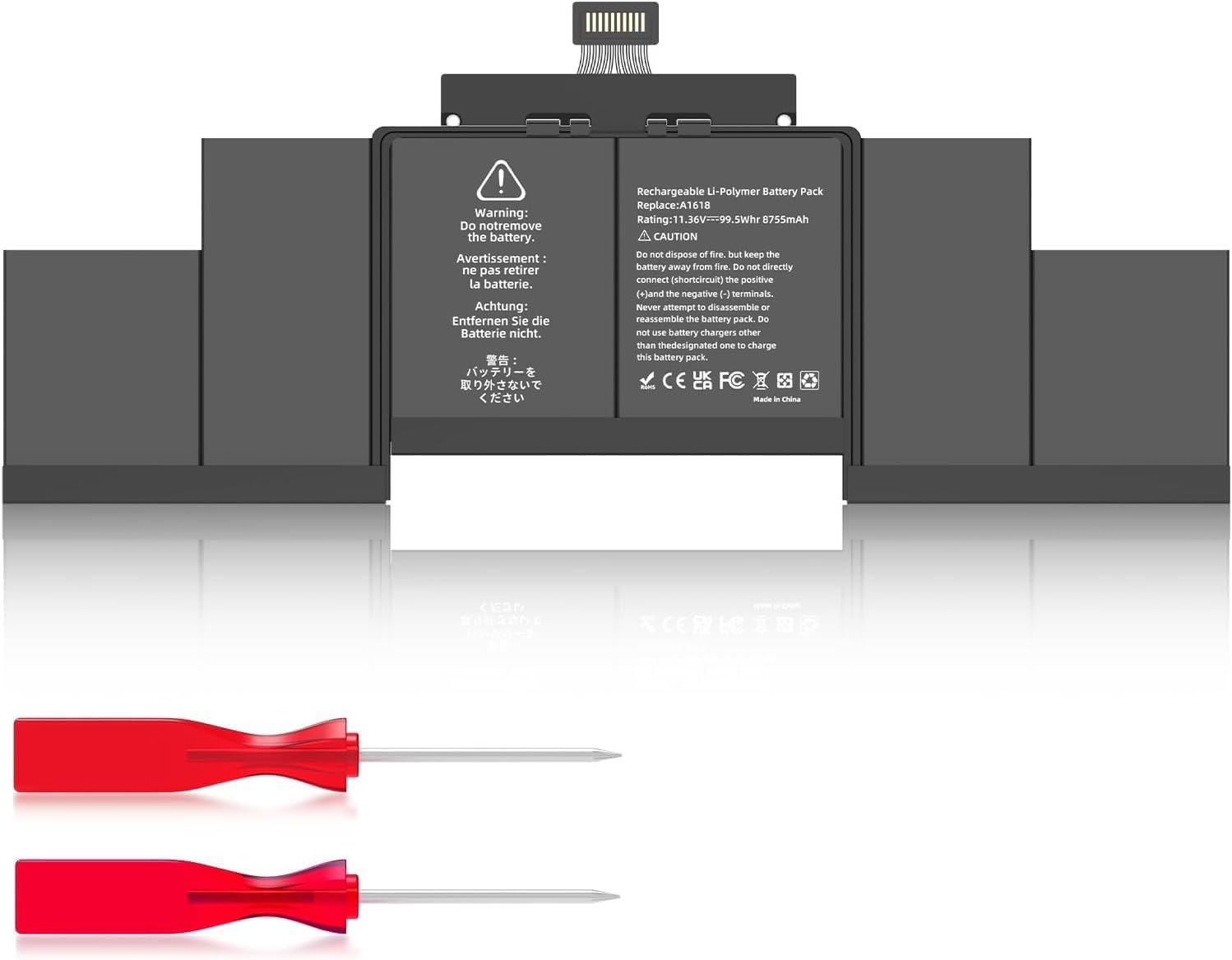A1398 A1618 A1494 Laptop Battery Replacement for MacBook Pro 15 inch Mid 2015 Mid 2014 Late 2013 Version EMC 2910 2909 2881 2876 2745 2674 Series(11.36V 99.5Wh)