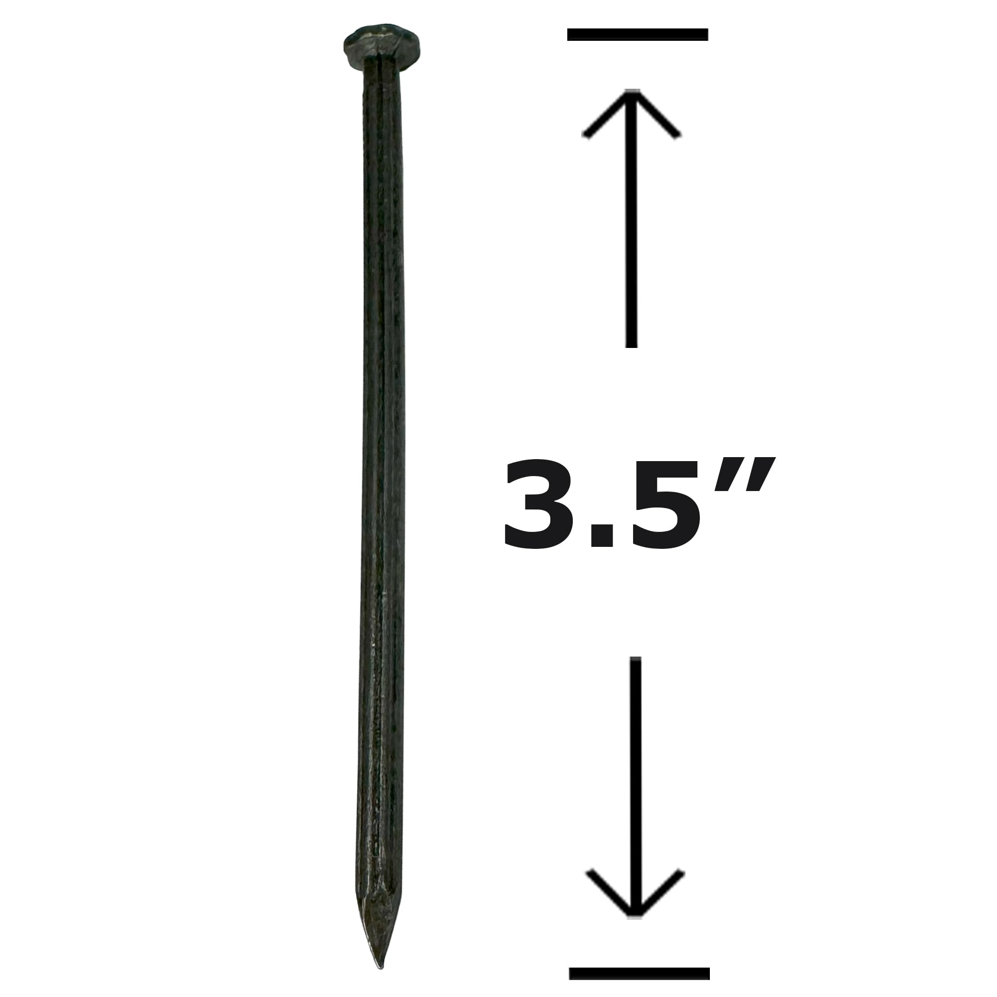 3.5” – Fluted Hardened Concrete Masonry Nails for Cinder Block, Concrete Walls, Cement Board 3.5 in (16d) -Qty (50)