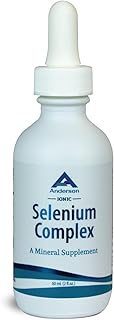 Anderson Ionic Selenium Complex, Liquid Selenium Supplement Drops, Supports Thyroid and Immune System, Antioxidant, Fights Free Radicals, Mineral Glass Bottle with Dropper, 40 Servings, 2 fl oz