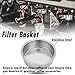 51mm Stainless Steel Coffee Filter Double Layer Filter Basket Stainless Steel Portafilter Basket Espresso Handle Compatible for Portafilter Coffee Machine(Double Cup)