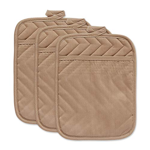 DII-Heat-Resistant-Quilted-Cotton-Pot-Holder-Set-Designed-with-Space-to-Personalize-Allowing-a-Customized-Design-7x9-Stone-3-Count DII Heat Resistant Quilted Cotton Pot Holder Set Designed with Space to Personalize Allowing a Customized Design 7×9 Stone 3 Count