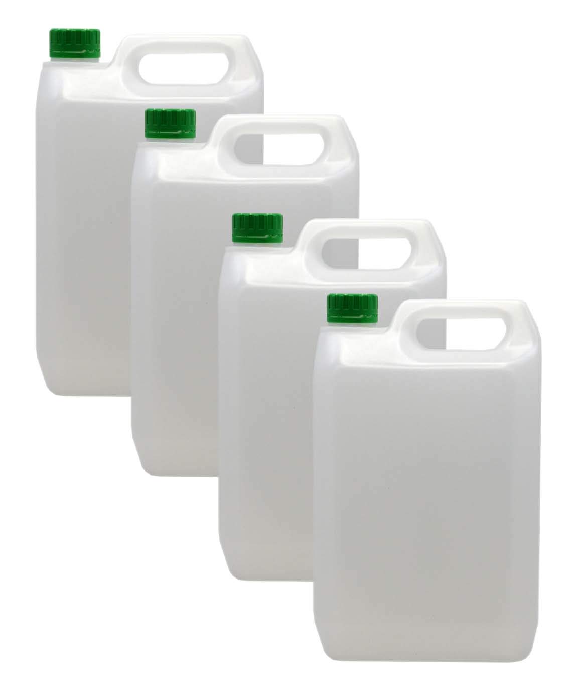 Water Container 5L Water Storage Containers Plastic Jerry Can Pack of 4