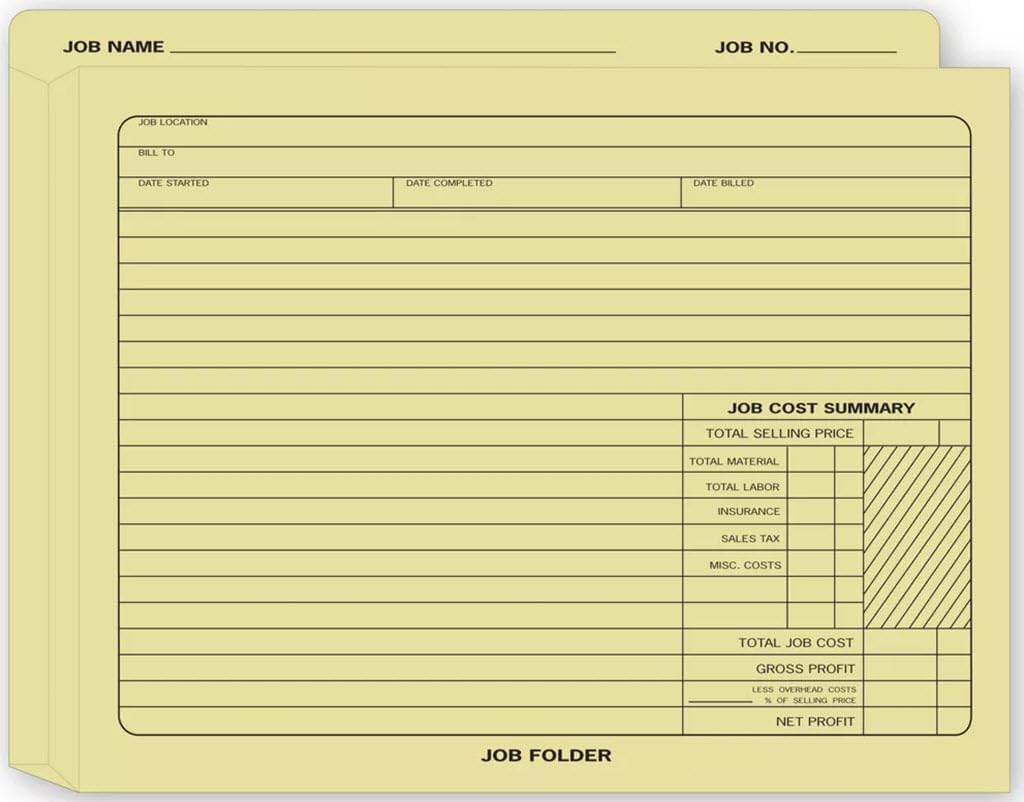 Expandable Job Folder, 12" x 10", 50 Folders