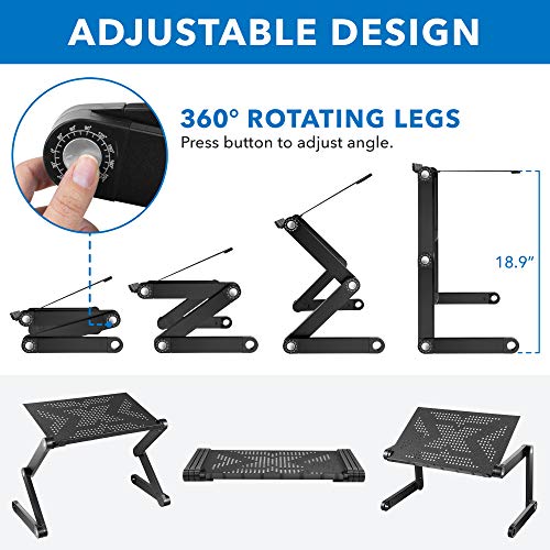 Mount-It! MI-7210 Adjustable Laptop Stand, Portable Standing Desk thumb #3