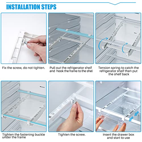 Arstpeoe 2 Pack Fridge Drawer Organizer, Refrigerator Organizer Bins,Egg Holder For Refrigerator,Fridge Organizers And Storage Clear Shelf Organizer Storage Box For Egg Fruits Vegetable #TOP4